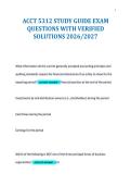 ACCT 5312 STUDY GUIDE EXAM&NewLine;QUESTIONS WITH VERIFIED&NewLine;SOLUTIONS 2026&sol;2027