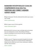 RASMUSSEN PATHOPHYSIOLOGY EXAM 250&NewLine;COMPREHENSIVE EXAM 2026 FULL&NewLine;QUESTIONS AND CORRECT ANSWERS&NewLine;ALREADY PASSED&NewLine;