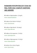 RASMUSSEN PATHOPHYSIOLOGY EXAM 250&NewLine;FINAL PAPER 2026 COMPLETE QUESTIONS&NewLine;AND ANSWERS&NewLine;