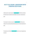 ACCT 5312 EXAM 1 QUESTIONS WITH&NewLine;VERIFIED SOLUTIONS