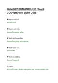 RASMUSSEN PHARMACOLOGY EXAM 2&NewLine;COMPREHENSIVE STUDY GUIDE&NewLine;