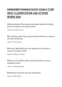 RASMUSSEN PHARMACOLOGY EXAM 2 CORE&NewLine;DRUG CLASSIFICATIONS AND ACTIONS&NewLine;REVIEW 2026&NewLine;