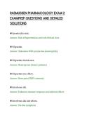 RASMUSSEN PHARMACOLOGY EXAM 2&NewLine;EXAMPREP QUESTIONS AND DETAILED&NewLine;SOLUTIONS&NewLine;