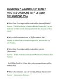 RASMUSSEN PHARMACOLOGY EXAM 2&NewLine;PRACTICE QUESTIONS WITH DETAILED&NewLine;EXPLANATIONS 2026&NewLine;