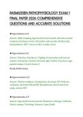 RASMUSSEN PATHOPHYSIOLOGY EXAM 1&NewLine;FINAL PAPER 2026 COMPREHENSIVE&NewLine;QUESTIONS AND ACCURATE SOLUTIONS