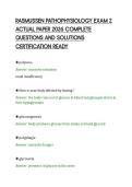 RASMUSSEN PATHOPHYSIOLOGY EXAM 2&NewLine;ACTUAL PAPER 2026 COMPLETE&NewLine;QUESTIONS AND SOLUTIONS&NewLine;CERTIFICATION READY&NewLine;