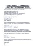 FLORIDA CRRA EXAM PRACTICE&NewLine;QUESTIONS AND ANSWERS 2026&sol;2027