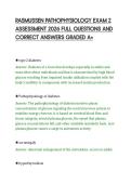 RASMUSSEN PATHOPHYSIOLOGY EXAM 2&NewLine;ASSESSMENT 2026 FULL QUESTIONS AND&NewLine;CORRECT ANSWERS GRADED A&plus;&NewLine;