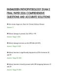 RASMUSSEN PATHOPHYSIOLOGY EXAM 2&NewLine;FINAL PAPER 2026 COMPREHENSIVE&NewLine;QUESTIONS AND ACCURATE SOLUTIONS&NewLine;