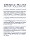 Package deal for FLORIDA CRRA  FLORIDA CRRA WRITTEN EXAM QUESTIONS AND ANSWERS 2026&sol;2027