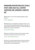 RASMUSSEN PATHOPHYSIOLOGY EXAM 2&NewLine;STUDY GUIDE 2026 FULL CONTENT&NewLine;QUESTIONS AND ANSWERS COMPLETE&NewLine;SET&NewLine;