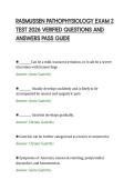 RASMUSSEN PATHOPHYSIOLOGY EXAM 2&NewLine;TEST 2026 VERIFIED QUESTIONS AND&NewLine;ANSWERS PASS GUIDE