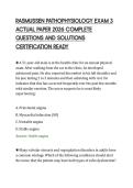 RASMUSSEN PATHOPHYSIOLOGY EXAM 3&NewLine;ACTUAL PAPER 2026 COMPLETE&NewLine;QUESTIONS AND SOLUTIONS&NewLine;CERTIFICATION READY