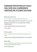 RASMUSSEN PATHOPHYSIOLOGY EXAM 3&NewLine;FINAL PAPER 2026 COMPREHENSIVE&NewLine;QUESTIONS AND ACCURATE SOLUTIONS