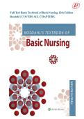 Full Test Bank Textbook of BasicNursing 12th Edition Rosdahl Test Bank COVERS ALL CHAPTERS&lpar;2026&rpar; Ace your exam on your first attempt&excl;&excl;