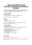 FINAL CST COMPLETE EXAM&NewLine;PRACTICE QUESTIONS AND ANSWERS&NewLine;2026&sol;2027