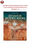 Test Bank For Behavior Modification&colon; What It Is and How To Do It&comma; 12th Edition 2026 by Garry Martin & Joseph J&period; Pear&comma; All Chapters 1 - 29&comma; Verified Newest Version