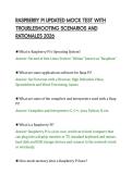 RASPBERRY PI UPDATED MOCK TEST WITH&NewLine;TROUBLESHOOTING SCENARIOS AND&NewLine;RATIONALES 2026&NewLine;