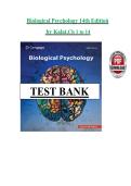 Test Bank Biological Psychology&comma; 14th Edition by James W&period; Kalat 2026&sol; 2027 Comprehensive Biopsychology Practice Questions&comma; Brain and Behavior Concepts&comma; Neuroscience Review&comma; and 100&percnt; Verified with Correct Answers Study Resource