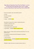 Rope Rescue Operations Exam Prep Test Bank 1- a review of 230 Latest Exam Questions and Correct Verified Answers&sol; Rope Rescue Ops Exam Prep &lpar;Newest 2026-2027&rpar;