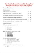 Test Bank for Forensic Science&colon; The Basics 4th Edition &vert; Kathy Mirakovits & Jay A&period; Siegel &vert; Chapters 1&ndash;25 Complete