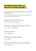 RBS CERTIFICATION SCRIPT 2026&NewLine;PRACTICE SOLUTIONS GRADED A&plus;