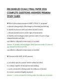 RBS BUNDLED EXAM 2 FINAL PAPER 2026&NewLine;COMPLETE QUESTIONS ANSWERS PREMIUM&NewLine;STUDY GUIDE&NewLine;