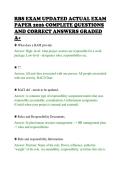RBS EXAM UPDATED ACTUAL EXAM&NewLine;PAPER 2026 COMPLETE QUESTIONS&NewLine;AND CORRECT ANSWERS GRADED&NewLine;A&plus;