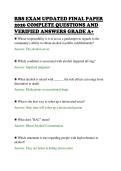 RBS EXAM UPDATED FINAL PAPER&NewLine;2026 COMPLETE QUESTIONS AND&NewLine;VERIFIED ANSWERS GRADE A&plus;
