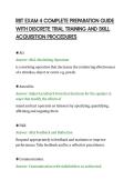 RBT EXAM 4 COMPLETE PREPARATION GUIDE&NewLine;WITH DISCRETE TRIAL TRAINING AND SKILL&NewLine;ACQUISITION PROCEDURES&NewLine;
