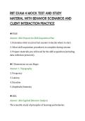 RBT EXAM 4 MOCK TEST AND STUDY&NewLine;MATERIAL WITH BEHAVIOR SCENARIOS AND&NewLine;CLIENT INTERACTION PRACTICE&NewLine;