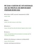 RBT EXAM 4 QUESTION SET WITH RATIONALES&NewLine;AND ABA PRINCIPLES AND REINFORCEMENT&NewLine;STRATEGIES REVIEW 2026&NewLine;