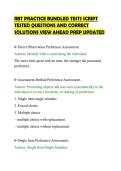 RBT PRACTICE BUNDLED TESTS SCRIPT&NewLine;TESTED QUESTIONS AND CORRECT&NewLine;SOLUTIONS VIEW AHEAD PREP UPDATED&NewLine;