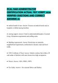 RCAL NAB ADMINISTRATOR&NewLine;CERTIFICATION ACTUAL TEST SCRIPT 2026&NewLine;VERIFIED QUESTIONS AND CORRECT&NewLine;ANSWERS A&plus;