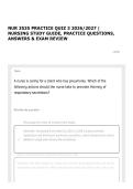 NUR 3535 PRACTICE QUIZ 3 2026&sol;2027 &vert; NURSING STUDY GUIDE&comma; PRACTICE QUESTIONS&comma; ANSWERS & EXAM REVIEW