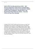 NAPA CPFA Certification Exam 2026 &ndash; 300 &NewLine;Practice Questions with Answers & Rationales &ndash; &NewLine;Complete Fiduciary Advisor Test Bank for ERISA &NewLine;404&lpar;c&rpar;&comma; DOL Compliance&comma; 401&lpar;k&rpar; Plans&comma; and &NewLine;Retirement Plan Fiduciary Duties &ndash; Pass the &NewLine;CPFA on Your First Attemp
