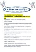 PSA AIRLINES FLIGHT ATTENDANT COMPREHENSIVE ANSWERS AND QUESTIONS SET