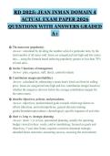 RD 2025&colon; JEAN INMAN DOMAIN 4&NewLine;ACTUAL EXAM PAPER 2026&NewLine;QUESTIONS WITH ANSWERS GRADED&NewLine;A&plus;