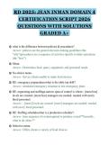 RD 2025&colon; JEAN INMAN DOMAIN 4&NewLine;CERTIFICATION SCRIPT 2026&NewLine;QUESTIONS WITH SOLUTIONS&NewLine;GRADED A
