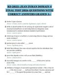 RD 2025&colon; JEAN INMAN DOMAIN 4&NewLine;FINAL TEST 2026 QUESTIONS WITH&NewLine;CORRECT ANSWERS GRADED A&plus;