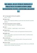 RD 2025&colon; JEAN INMAN DOMAIN 4&NewLine;PRACTICE EXAMINATION 2026&NewLine;QUESTIONS WITH ANSWERS GRADED&NewLine;A&plus;&NewLine;