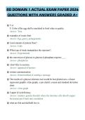 RD DOMAIN 1 ACTUAL EXAM PAPER 2026&NewLine;QUESTIONS WITH ANSWERS GRADED A&plus;&NewLine;