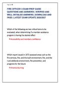 FIRE OFFICER 3 EXAM PREP GUIDE &NewLine;QUESTIONS AND ANSWERS &vert; VERIFIED AND &NewLine;WELL DETAILED ANSWERS &vert; DOWNLOAD AND &NewLine;PASS &vert; LATEST EXAM UPDATE 2026&sol;2027