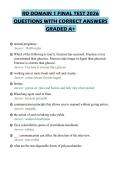 RD DOMAIN 1 FINAL TEST 2026&NewLine;QUESTIONS WITH CORRECT ANSWERS&NewLine;GRADED A&plus;&NewLine;