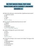RD TEST MOCK FINAL TEST 2026&NewLine;QUESTIONS WITH CORRECT ANSWERS&NewLine;GRADED A&plus;