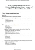 Test Bank for Davis Advantage for Medical-Surgical Nursing 2nd Edition &vert; Janice J&period; Hoffman &vert; All Chapters &vert; MCQs & Answers