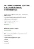 RDA LEARNING COMPANION 2026 DENTAL&NewLine;RADIOGRAPHY AND IMAGING&NewLine;TECHNIQUES BASICS&NewLine;