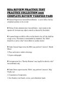 RDA REVIEW PRACTICE TEST&NewLine;PRACTICE COLLECTION 2026&NewLine;COMPLETE REVIEW VERIFIED PASS