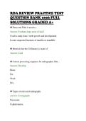 RDA REVIEW PRACTICE TEST&NewLine;QUESTION BANK 2026 FULL&NewLine;SOLUTIONS GRADED A&plus;&NewLine;