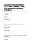 RDA REVIEW PRACTICE TEST&NewLine;STUDY MATERIAL 2026 TESTED&NewLine;QUESTIONS AND ACCURATE&NewLine;SOLUTIONS